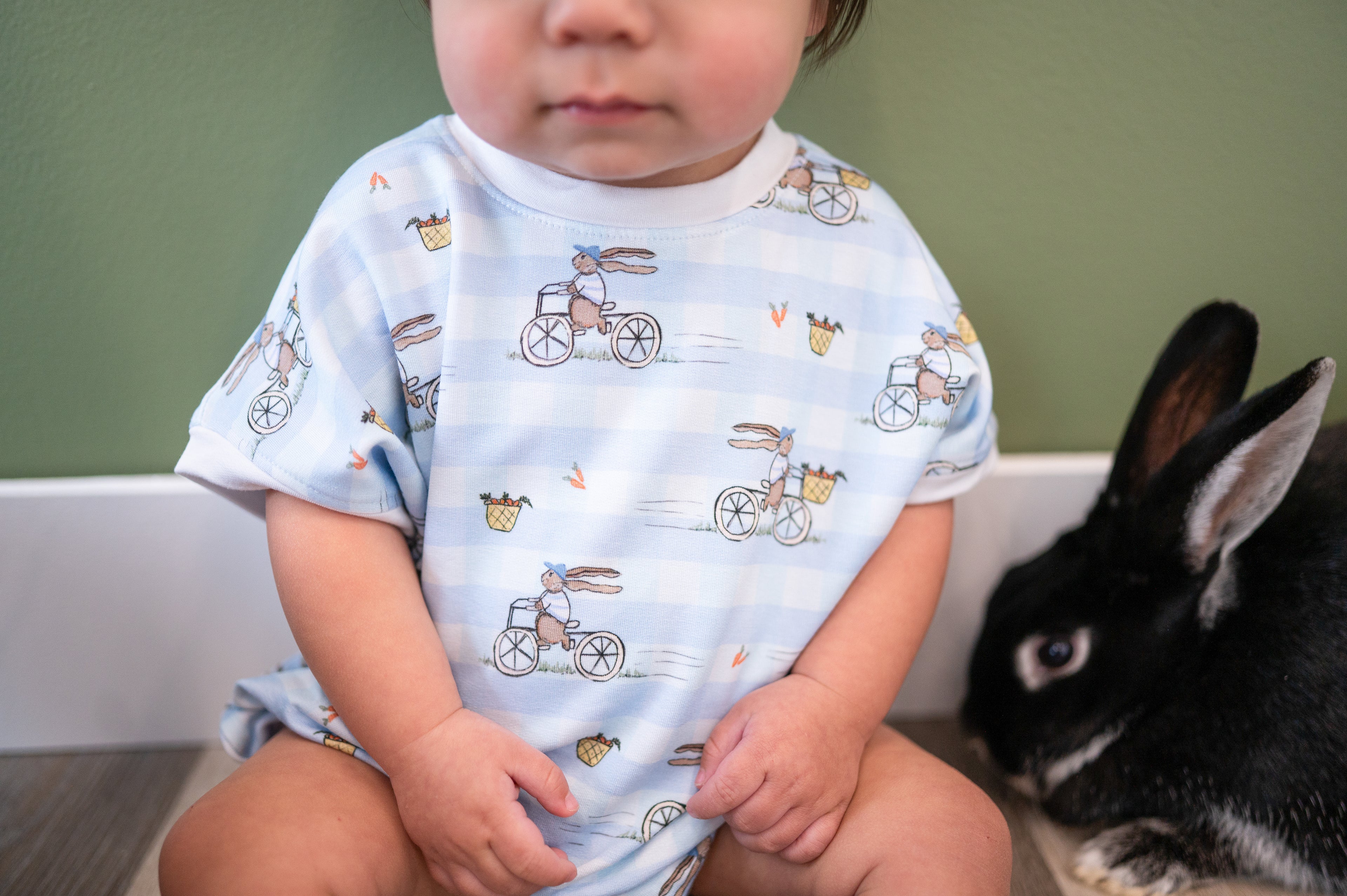 Biking Bunnies Bubble Romper