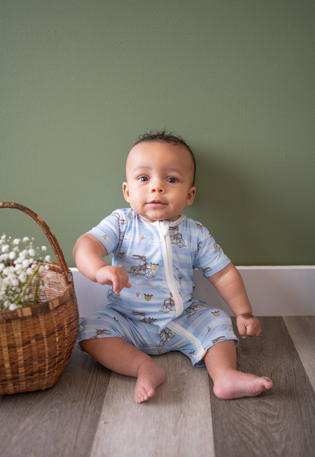 Biking Bunnies Shortie Romper
