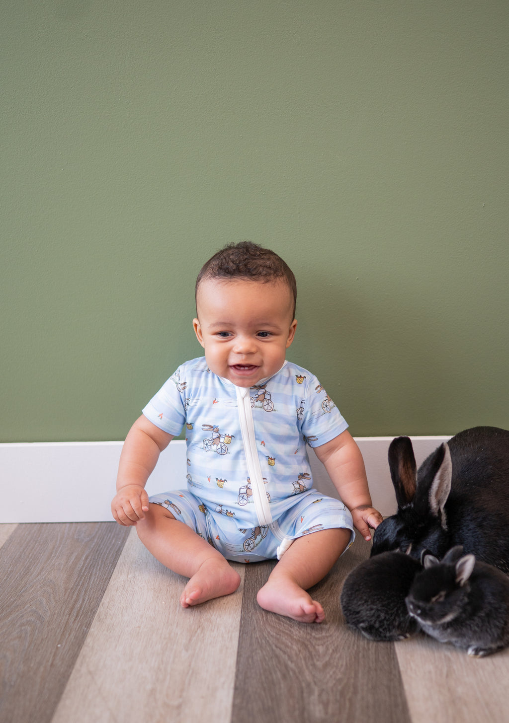 Biking Bunnies Shortie Romper