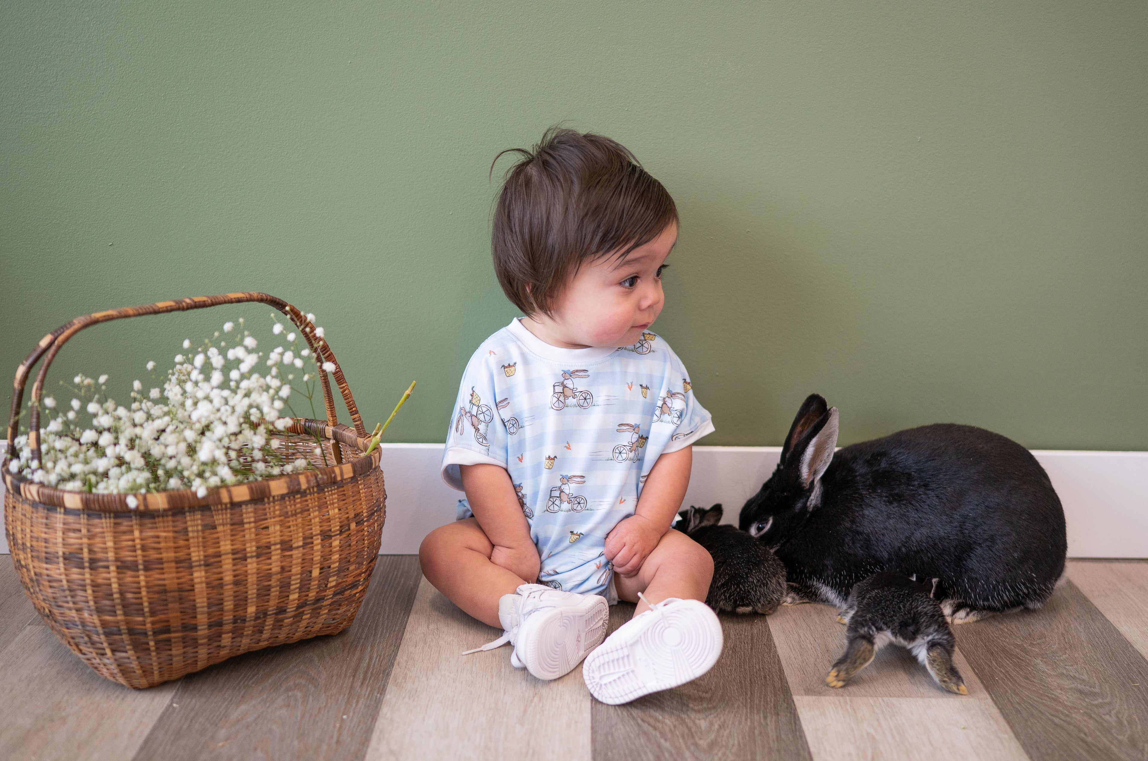 Biking Bunnies Bubble Romper