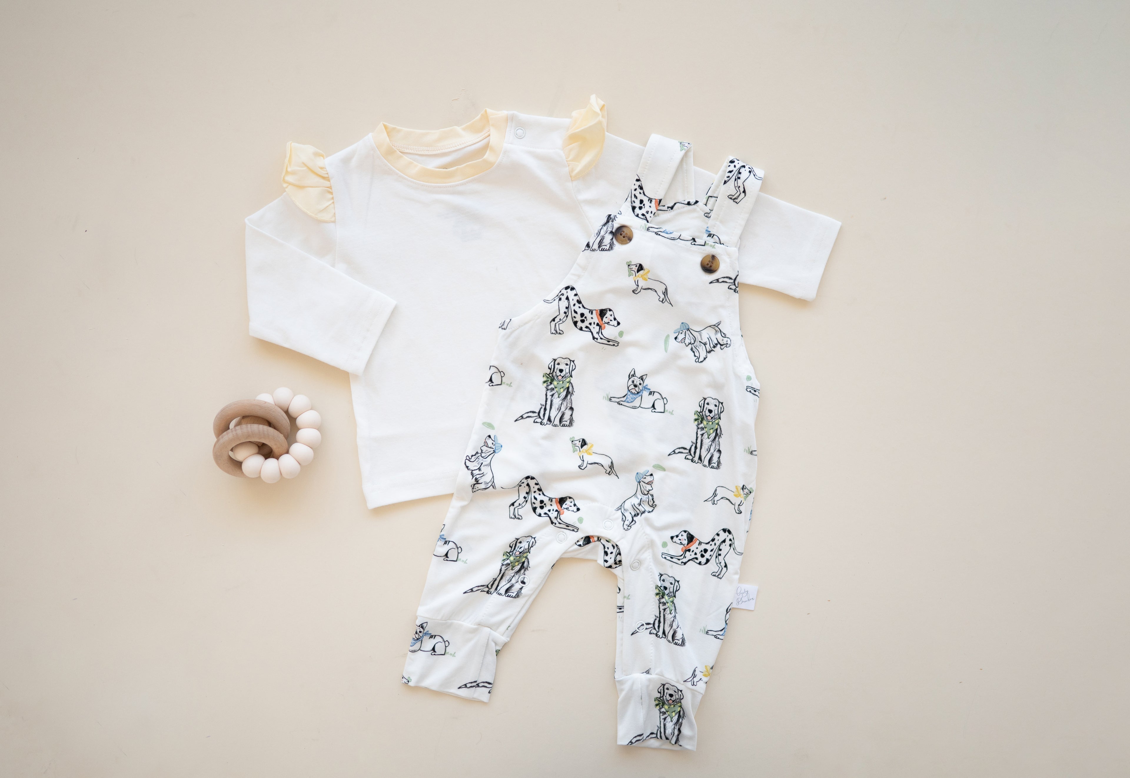 'Must Love Dogs' Overall Flutter Set