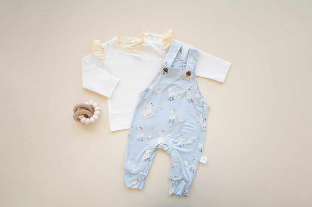 Darling Duckies Overall Flutter Set