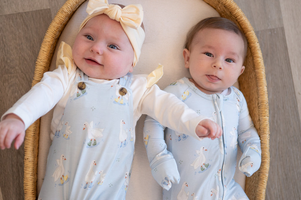 Darling Duckies Overall Flutter Set