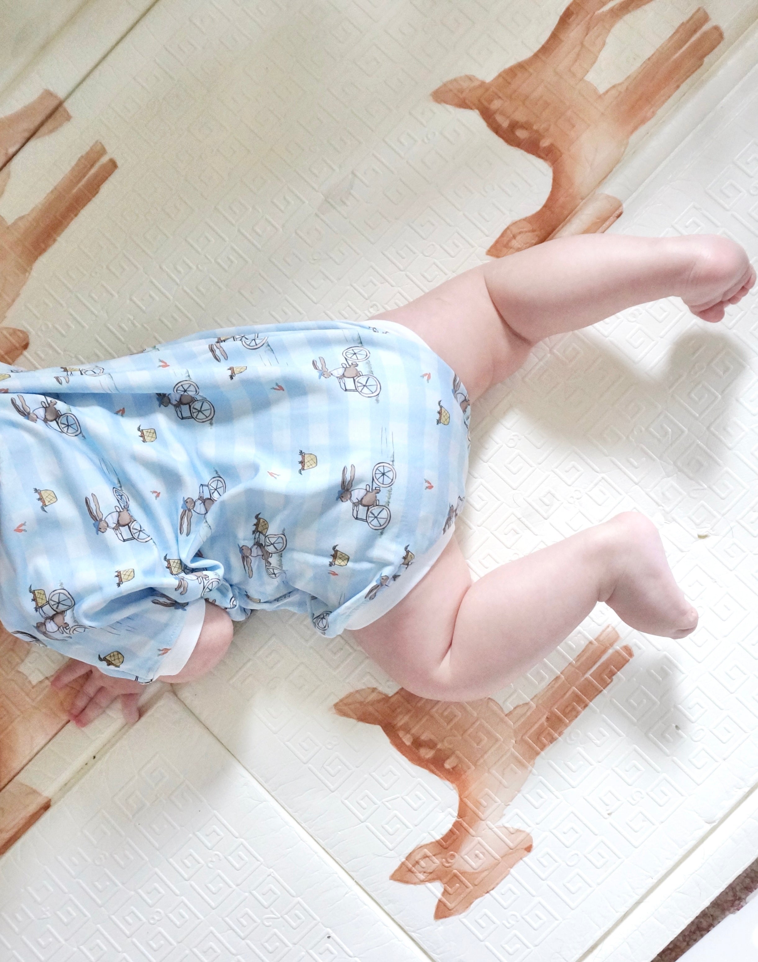 Biking Bunnies Bubble Romper